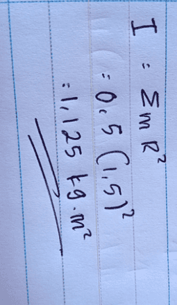 E I- Em R? 0.5 (1.512 : 1,125 kg.m? 