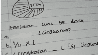 121cm diasir tentukan Cuos 99 Llingkaran? b /4XL lingkoron by Linglos 1 