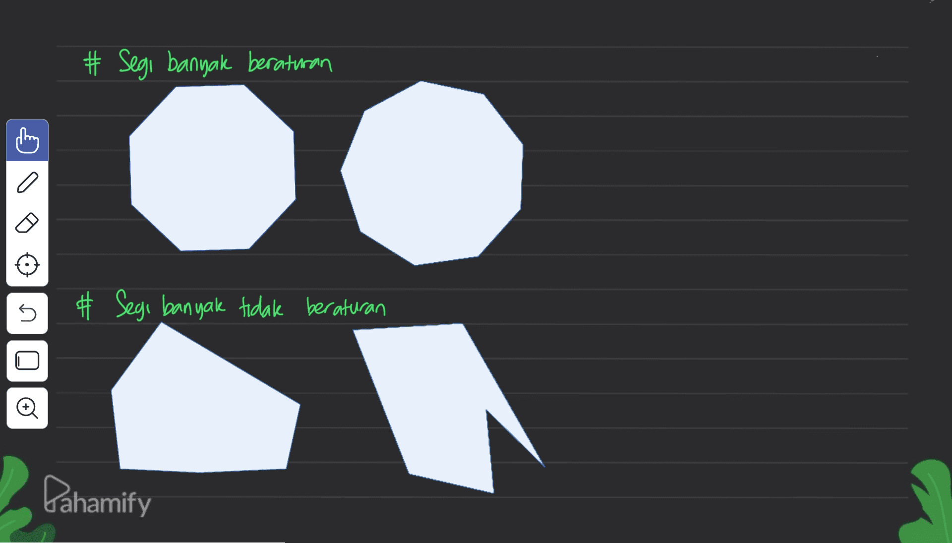 # Segi banyak beraturan a s # Segi banyak tidak beraturan Oo Dahamify 