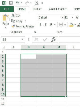 KIH FILE HOME * Cut INSERT PAGE LAYOUT FORN Calibri 11 - A BD Copy Paste A BIU Format Painter Clipboard Font Xfx B2 А B с D E 1 2 3 4 5 6 7 8 9 9 10 11 12 
