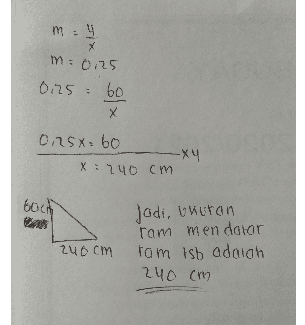 m=y X Х бS m = бis - бо X Х OSX. bo -ХЧ х: ЧЫ СМ Goch Рах Jadi, unuran ram mendatar ram tsb adalah 246 см ЧО СМ 