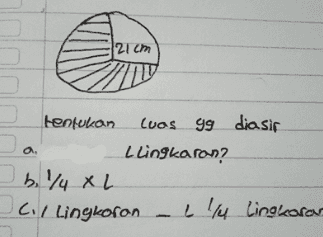 121cm tentukan was gg diasir Llingkaron? 6 / XL Ci/ Lingkoron Lu Lingkaran 