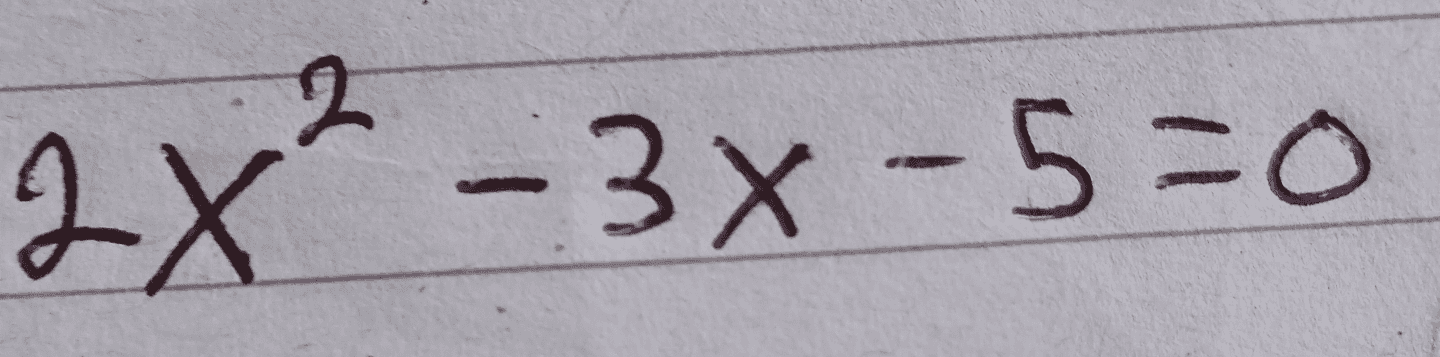 2 2x – 3х – 5 =0 S- 