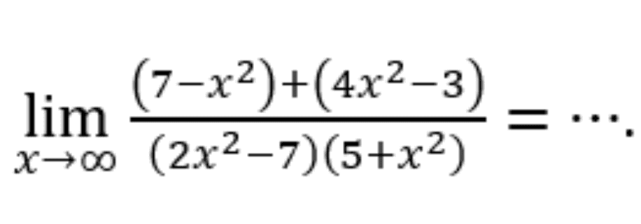 (1-x2)+(4x2-3 lim x+00 (2x2-7)(5+x2) = 