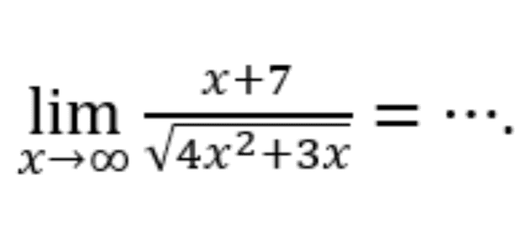 x+7 lim x+00 4x2+3x = 