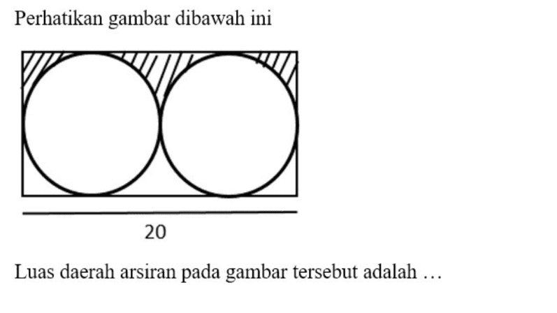 Perhatikan gambar dibawah ini ∞ 20 Luas daerah arsiran pada gambar tersebut adalah ... 