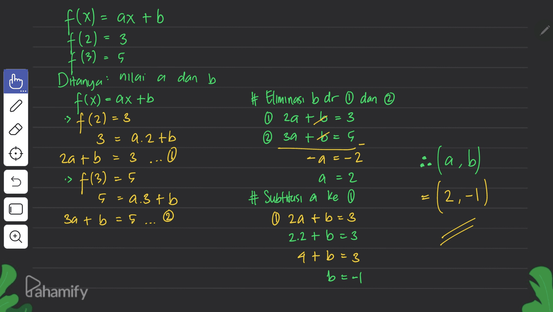 F(X)=AX+B. F=AX+B. Ɐb EA ɐx (x2+AX+B>0). RX = D to AX=B.