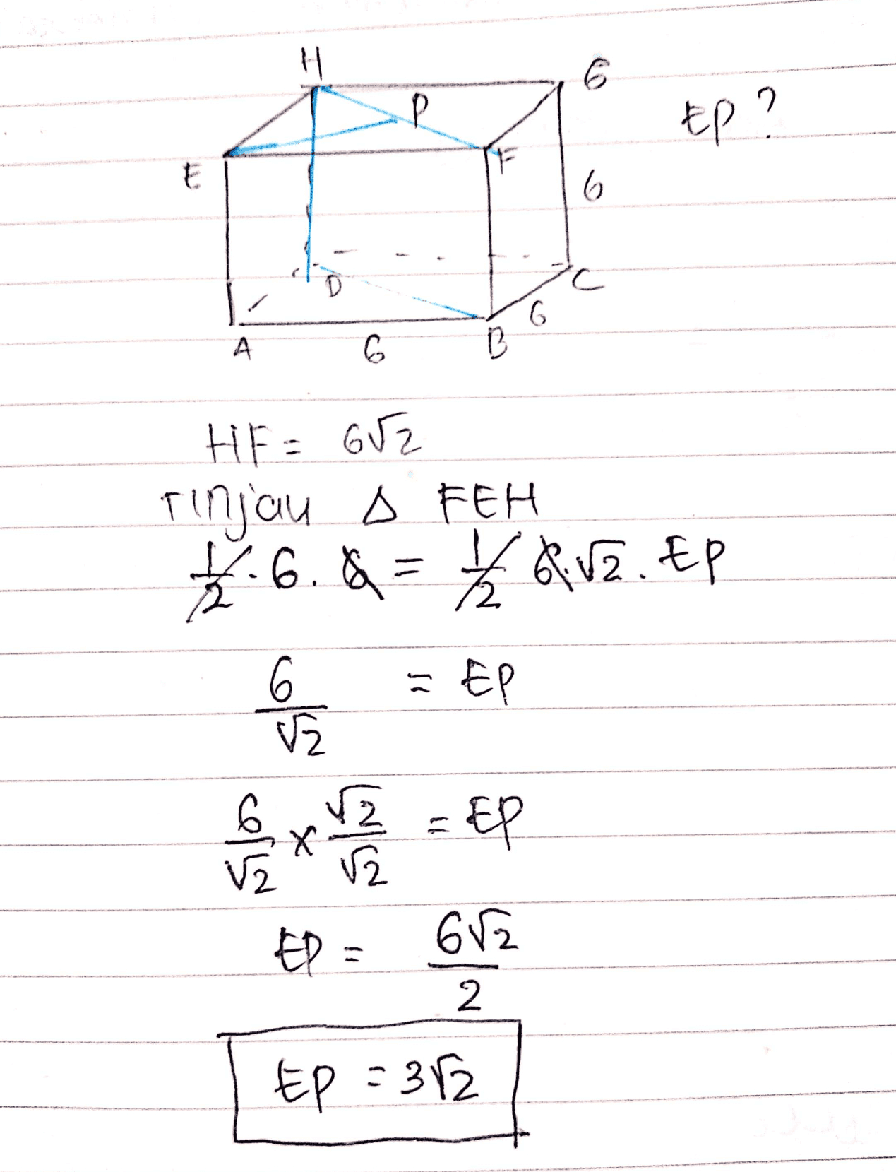 H H 6 P Р tp? F t 6 D 'c 6 А A 6 B HF = 6V 2 Tinjau A FEH $ 6.6= &v2.tp 6. - EP VE 6 na = EP silos X ED = 682 2 Ep =372 