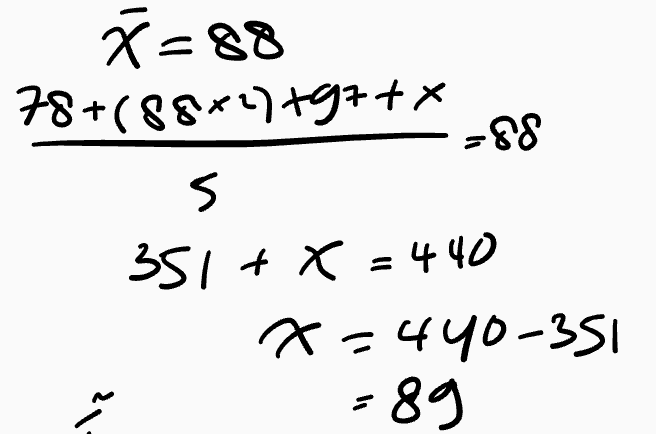 836 š=88 78+(88*2)+977x s 351+x=440 x=440-351 -89 = 