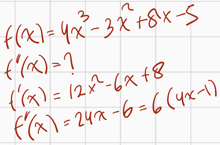 а n f(x)=4x-3x+8x-5 f(x)=1 (6): 1242-6*78 f(x) = 24x-6=6(4-1) 