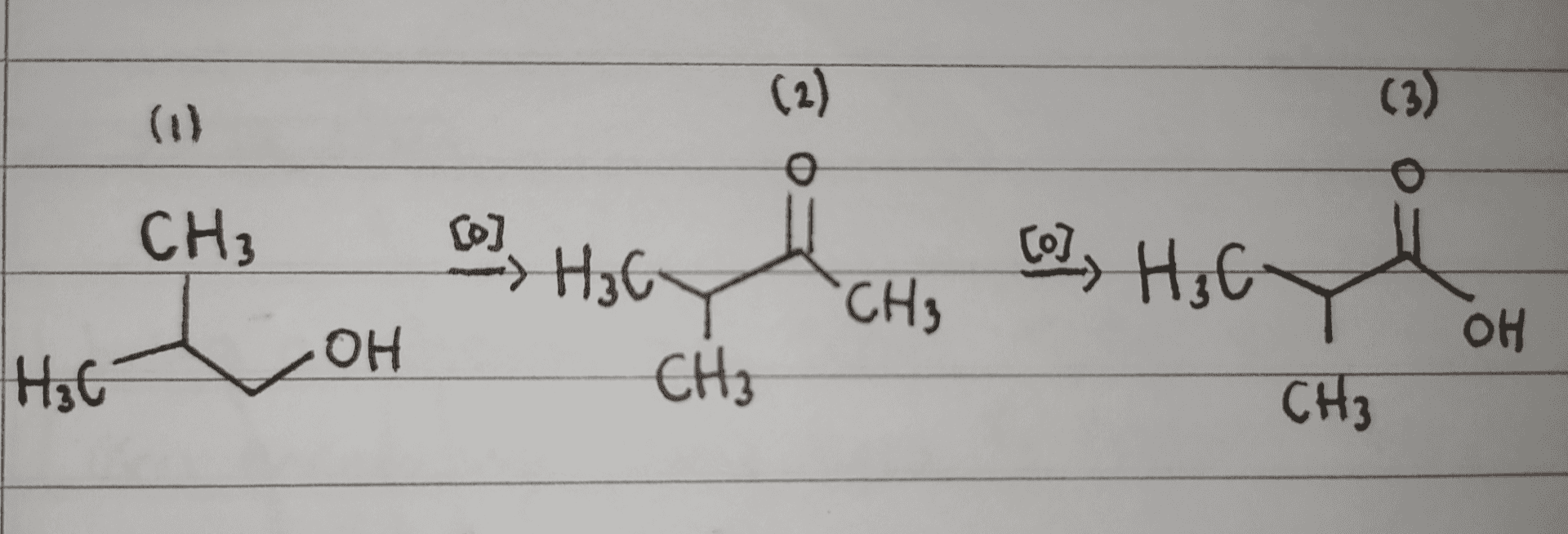 ( 2) (3) ө Сн, О, [o], H₂6 он H₃C CH₃ CH3 에 Н, CH; 
