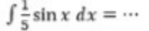 sin x dx = 