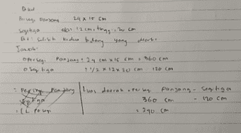 : اهم ملي Prs Donna LAX CM segitiga alai 12 cm, tragiten at folosih kedua belang yong Jouobi ON Panjang 24 cm x 16 cm 60cm oseg lige 1/2 1210 m 110 CP Paying pangang luas dorrat ofer bag panjang Segitiga 360 cm 120cm li po ugo • 290 cm 
