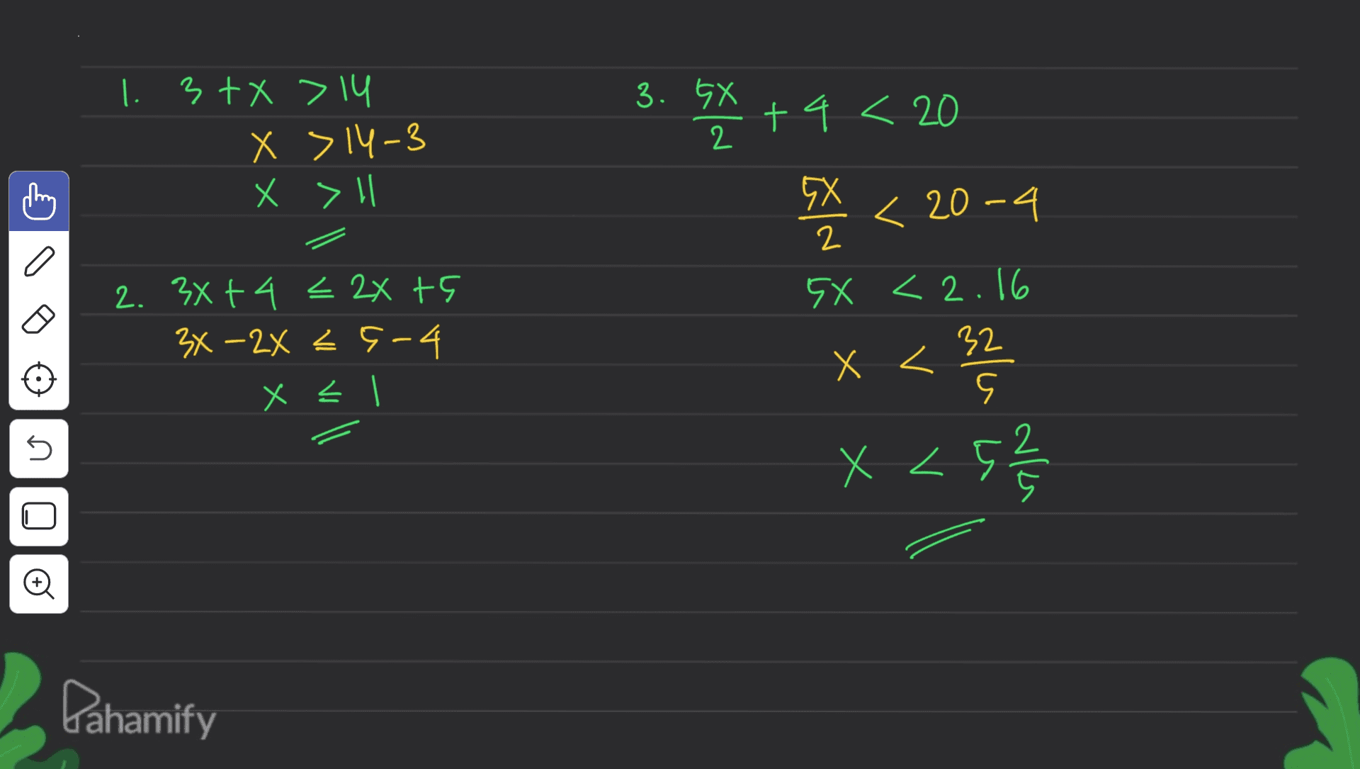 1, +X X >y-3 X Y || 3. 9X 2 +4 - 20 2. X 64 2x +9 x - 2x 2 7-4 SX < 20-4 2 7X 4 2 16 32 X X 2 9 X 4 | X. X 2 7 (4) Pahamify 
