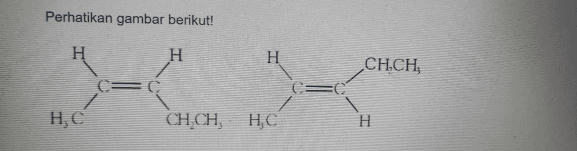 Perhatikan gambar berikut! H H H CH,CH, CEC H, C CH.CH HC H 