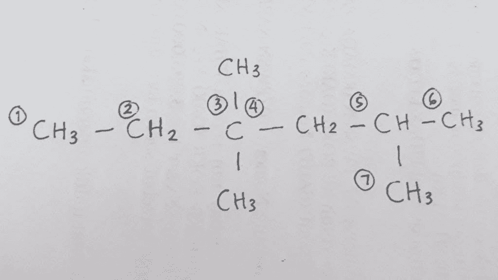 CH₃ ② CH₃ – CH₂ (S СН2 – CH — СН3 с | (1) CH3 CH₃ 