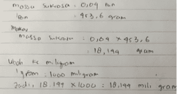 0,04 Pan mossa Sukrosa 'pon - 463,6 gram mukai masso sukrosa 0,04 x 453,6 18, 149 4am ubah ke miligram 'grom : 1000 miligram Judi, 18.199 X 1000 : 18,194 mili gron 