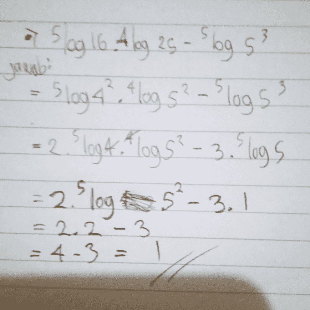 2 3 a 5 og 16 Abg 25 - sbg 5² - 5log 4², 4 log s? - slogs = 2. Sloga & logs? - 3. logs = 2log 53 52-3.1 2,2 - 3 = 4.3 