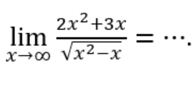 2x2+3x lim = x00 Vx2-x 