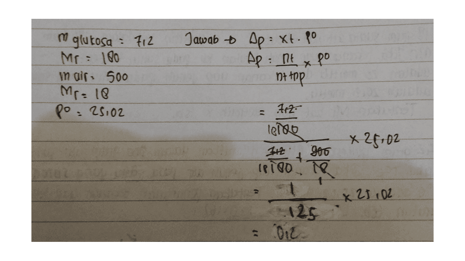 Jawab to Op xt. Po Ap 1t xpo glucosa : 712 Mr = 180 mais 500 Mr = 18 po = 25.02 netop 71 x 28.02 leiro 342 906 + lei oo Do x 21,02 125 : Oil 