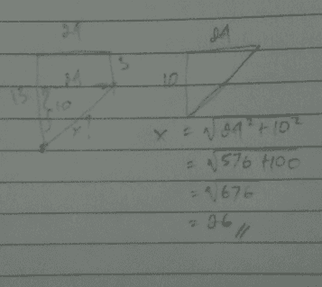 JA S 14 10 x = No 9²+10 W576 Hoo = 9676 Holl 