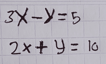 3X-X=5 2x+4=10
3x-8=5 2x+4=10
