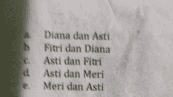 Perhatikan hasil cek darah berikut! Nama No Uji Serum Probandus Anti-A UJI Serum Anti-B 1. 2 3. Diana Asti Fitri Meri Berdasarkan hasil cek darah tersebut probandus yang berperan sebagai donor universal dan resipien universal adalah .... 
Diana dan Asti Fitri dan Diana Asti dan Fitri d Asti dan Meri Meri dan Asti 