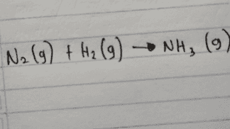 Na (g) + Hz (9) ► NHS NH, (9) ( 
