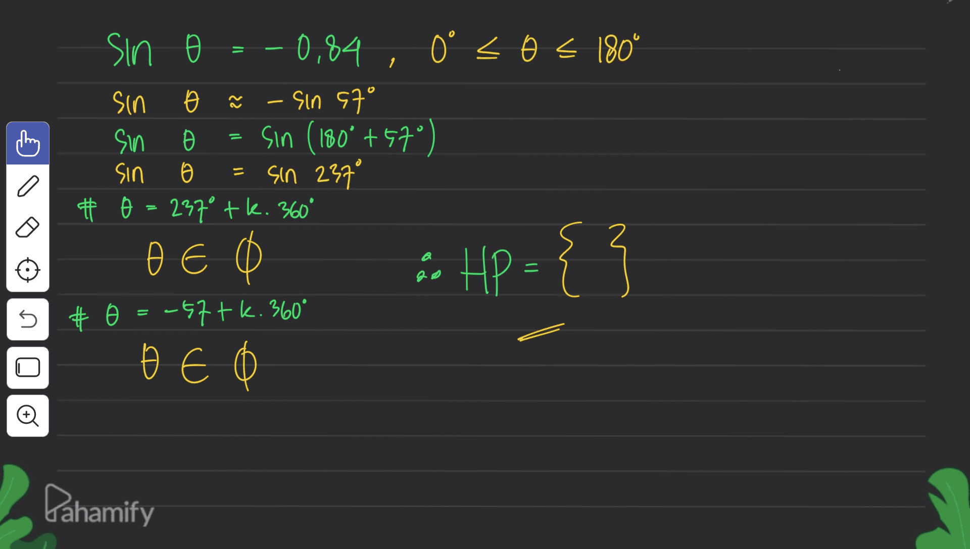 (D = - г - 2 sin 0,84 , 0 = 0 < 180° sin ә — So s1° sin ө Sin (180° +1°) sin Ө 90 291 и е - 291° + L. 60° ӨС = 5 + # Ө - 5++L. 360° Неф О. Pahamify 