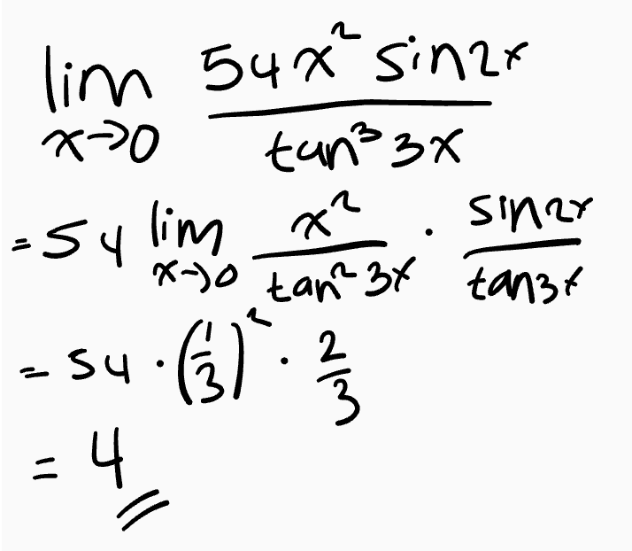 lim suresinza x=0 tana 3x x² = 54 lim Sinza xto tant3x tanza =54.33 33 ليا 12 // 