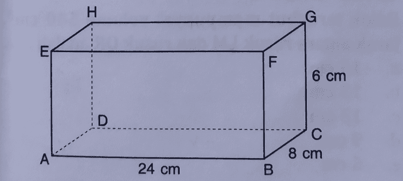 H G E F 6 cm D С 8 cm A 24 cm B 