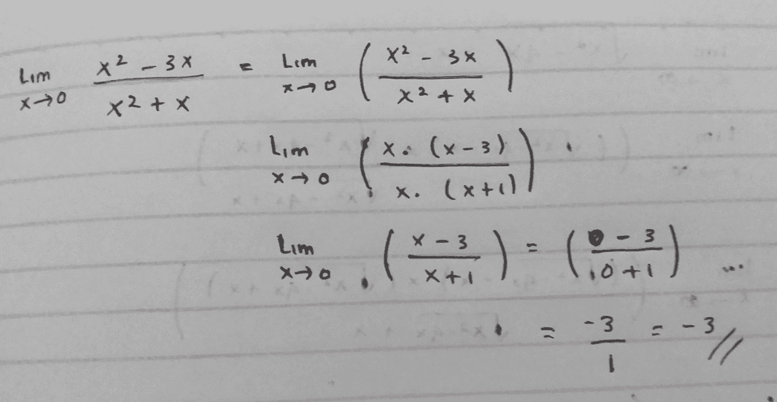 Lim X² 3x Lim xo x² – 3x x² + x 10 x² + a Lim X. (x-3) x. ( (xtil XO X. (*...** ) ) ( ( ) ) ( 23-3, X - 3 - 3 Lim XO Xti lot1/ / 