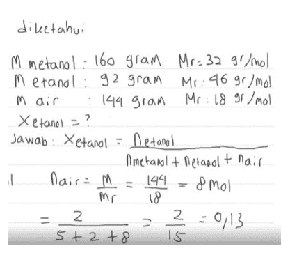 n A metanol = m m Mr с netanol = m Mr 160 = 5 mol 32 92 = 2 mol 46 