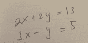 2x12y = 13 3x - y = 5 5 h کد h 