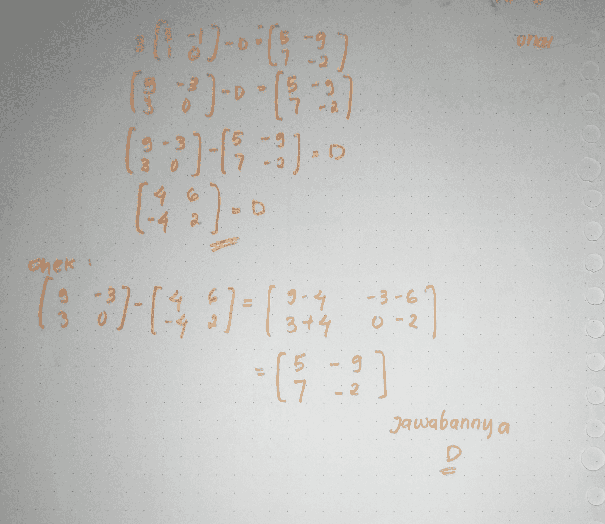 onai si-0765-3) (83)-() (3) 6-3) D -4 -4.2. Chek 964 3+4 -3.-6 0-2 (3 31-143] -6) jawabannya D 