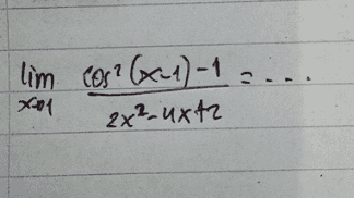 3 lim cos? (x-1)-1 2X²-uxtz 